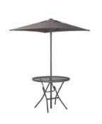 (9B) 1x Andorra Round Table & Parasol RRP £75. (Complete With Fixings)