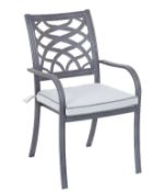 (9H) 3x Hartman Cast Aluminium Patio Chairs With 3x Cushions (1x Cushion Not Original). 2x Unit In