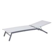 3x Sun Lounger With Wheels RRP £40 Each. Powder Coated Steel Frame. (H34x W195x D63cm)