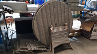 (7N) 3x Florence 6 Seater Rattan Table. (No Glass table Top Or Fixings In Lot)