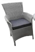 (16) 6x Florence Rattan Furniture Items. 5x Garden Chair (No Cushions – 1x Chair Has Warped Back).