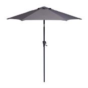 (10E) 4x Parasol Items. 1x 2.1M Crank & Tilt Parasol Dark Grey. 1x 2.1M Crank & Tilt Parasol Grey.