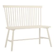 (9A) 1x Laura Spindle Back Bench Ivory. RRP £150.00.