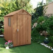 1x Keter Darwin 4x6 Foot Outdoor Plastic Garden Shed Brown RRP £340. External Dimensions (H)205 x