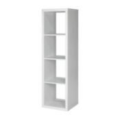 (8B) 2x Living Elements Clever Cube 1x4 Cube Storage Unit White Matt Finish.