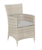(9F) 3x Hartington Florence Collection Dining Chair. Powder Coated Aluminium Frame. Hand Woven Synt