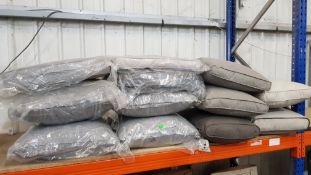 (16) 12x Mixed Size / Style Garden Furniture Cushions.