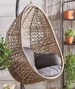 1x Hanging Chair Synthetic Brown Rattan. Item Is As New, Unused, But Has No Chain Or Cushion. Body