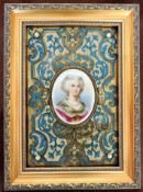 Antique Framed Miniature Portrait Marie Antoinette c.1780's
