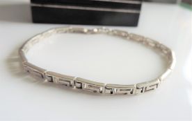 Vintage Sterling Silver Greek Key Bracelet
