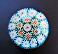 Murano Millefiori Glass Paperweight Made in Italy