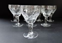 Vintage Royal Brierley Crystal 'Elizabeth' Wine Goblets
