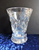 Antique Crystal Vase 19cm Tall