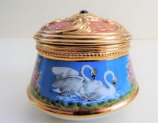 Franklin Mint House of Faberge Swan Lake Musical Trinket Box