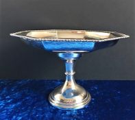 Antique Art Deco Silver Plate Pedestal Cake Stand