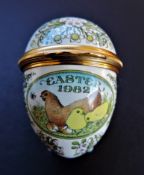 Vintage Halcyon Days Enamels Easter Egg Trinket Box 1982
