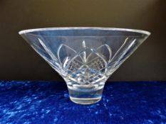 Large Vintage Cut Crystal Bowl 28cm Diameter