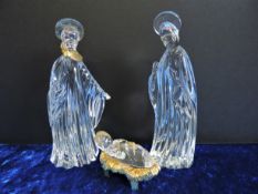 Gorham German Crystal & Gold Nativity Set