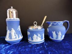 Antique Wedgware Jasper Ware Breakfast Set