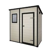 1x Keter Pent 6x4 Storage Building RRP £350. Unit Still Banded, Contents To Not Appear To Have Bee