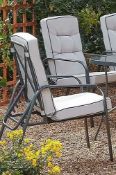 (2O) 6x Rowly Reclining Garden Chair With 6x Cushions RRP £70 Each.