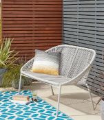 (4J) 1x Acapulco 2 Seat Garden Chair Grey RRP £80.