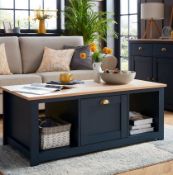 (4P) 1x Marcy Midnight Single Drawer Storage Unit.