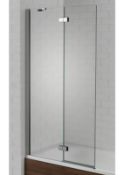 CAVALIER Aquadart Venturi 6 Hinged Bath Screen -1500mm x 900mm - 6mm Glass - Left Handed - Silver Fr