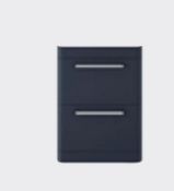 Hudson Reed Hudson Reed 2 Drawer FLOOR STANDING Vanity Unit - 800mm Wide - Indigo Blue