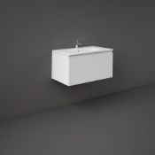 Rak Ceramics RAK Ceramics Joy Uno Wall Hung Vanity Unit - 810mm Wide - Gloss White