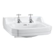 Burlington Burlington Edwardian 61cm Two Tap Hole Square Basin