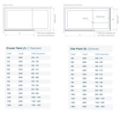 LAKES Lakes Cannes Walk-In Shower Panel - 500mm Wide - 8mm Glass