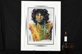 Large Authenticated Limited Edition by the Late Famous American Artist Sidney Maurer. (Jim Morrison)