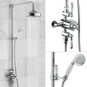 New (J78) Edwardian Dual Traditional Thermostatic Shower Mixer + Rigid Riser + Diverter. This T...