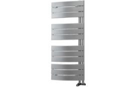 New (J67) Designer Square Ladder Radiator 550 x 1080 mm - Chrome. Dimensions: H 1080 x W 550 x ...
