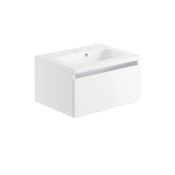 New (K111) Carino White Gloss 600mm 1 Drawer Wall Mounted Unit. Designer, Modular Furniture On ...