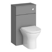 New (K113) 500mm WC Unit Anthracite Gloss. RRP £199.99.