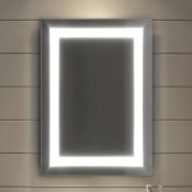 New 500x700mm Modern Illuminated Backlit LED Light Bathroom Mirror + Demister Pad. RRP £599.9...