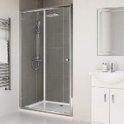New (M53) 1200mm - Elements Sliding Shower Door 8mm Door With 6mm Fixed Panel. RRP £399.99....
