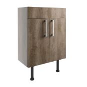 New (K108) Alba 600mm Full Depth Basin Unit - Nebraska Oak. Soft Close Fittings _ Durable 1...