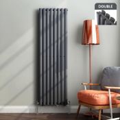 New 1600x360mm Anthracite Double Oval Tube Vertical Premium Radiator. RRP £429.99.Our entire ...