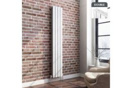 New 1800x300mm Gloss White Double Flat Panel Vertical Radiator. RRP £349.99. Rc236. Made Wit...