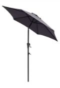 (2P) 2x 2.1M Crank & Tilt Parasol Dark Grey.