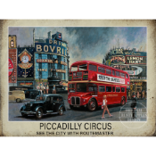 Selection of 12 Metal Signs Cocktails, Buses, Pub, Hollywood, Horror, Transport