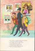 1954 Guinness Double Page Illustration 