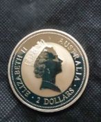 2oz .999 Silver Kookaburra Coin.