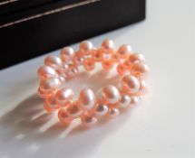 Cultured Pearl Adjustable Ring New with Gift Pouch