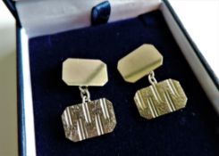 Vintage 9ct Gold on Sterling Silver Cufflinks