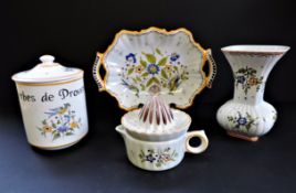 Small Collection of Faitmain Decor Moustiers Pottery