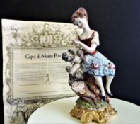 Vintage Volta Capodimonte Porcelain Figurine 'Lydia' With Certificate
